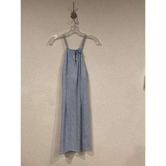 J McLaughlin Dress Womens XS Blue White Green Halter Sleeveless Built In Bra Sum - Picture 4 of 4